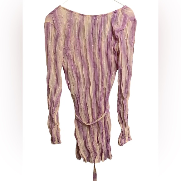 Pink/Purple gauze krinkle top made in France - Picture 2 of 3